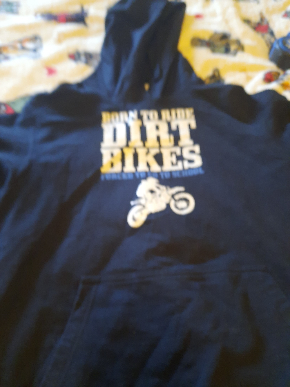 Kids Navy 'Dirt Bikes' Graphic Hoodie
